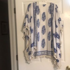 White and blue cover up